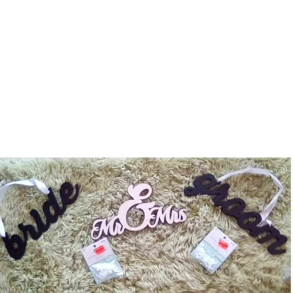 Wedding Decor Bride Groom Mr. & Mrs.‎ Photo Frame Embellishments Bridal Set